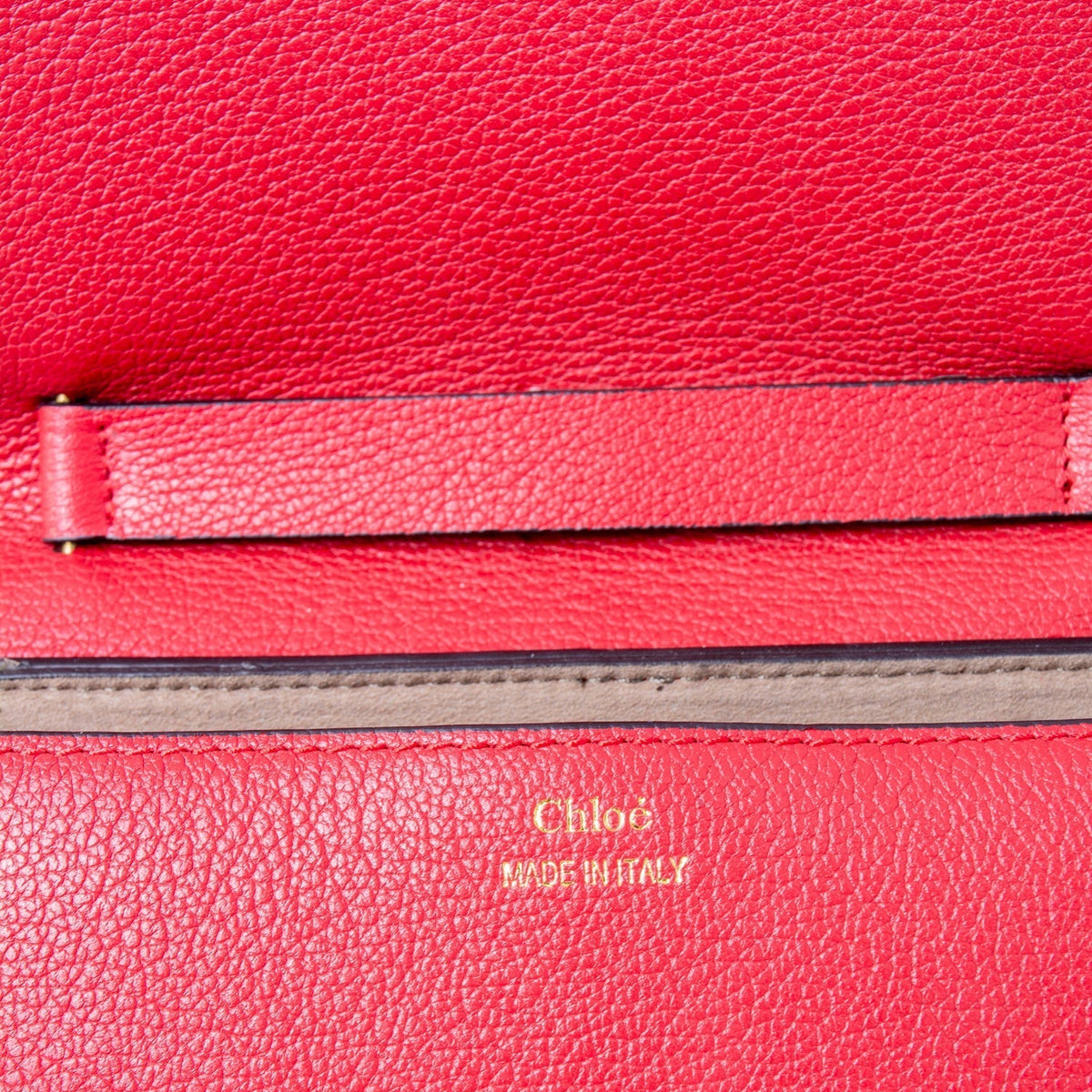 Chloe Leather Drew Messenger Bag Red