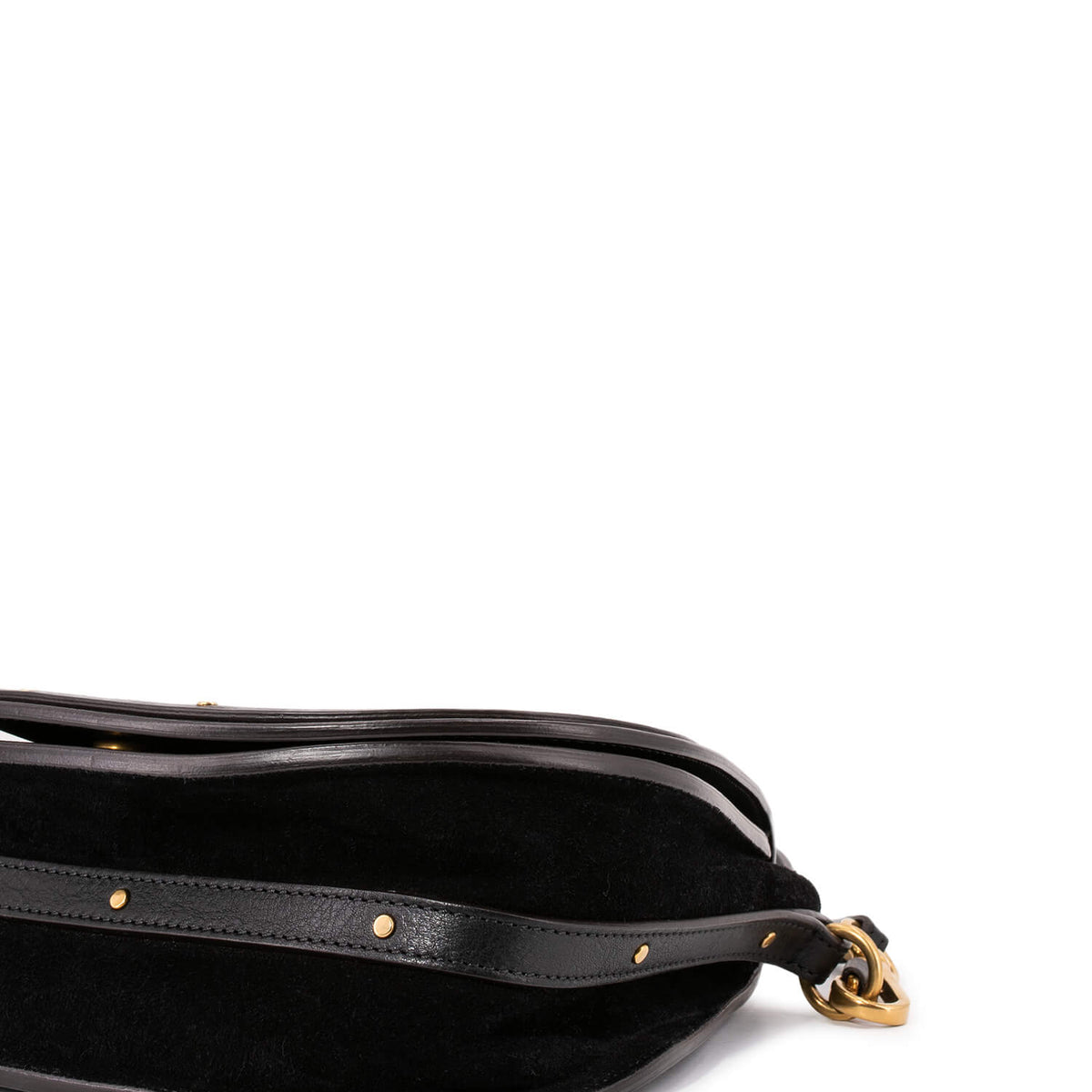 Chloe Leather Medium Nile Bracelet Bag Black