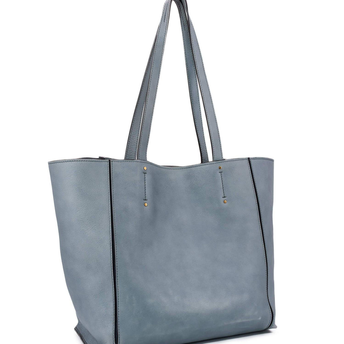 Chloe Leather Tassel Milo Bag Blue