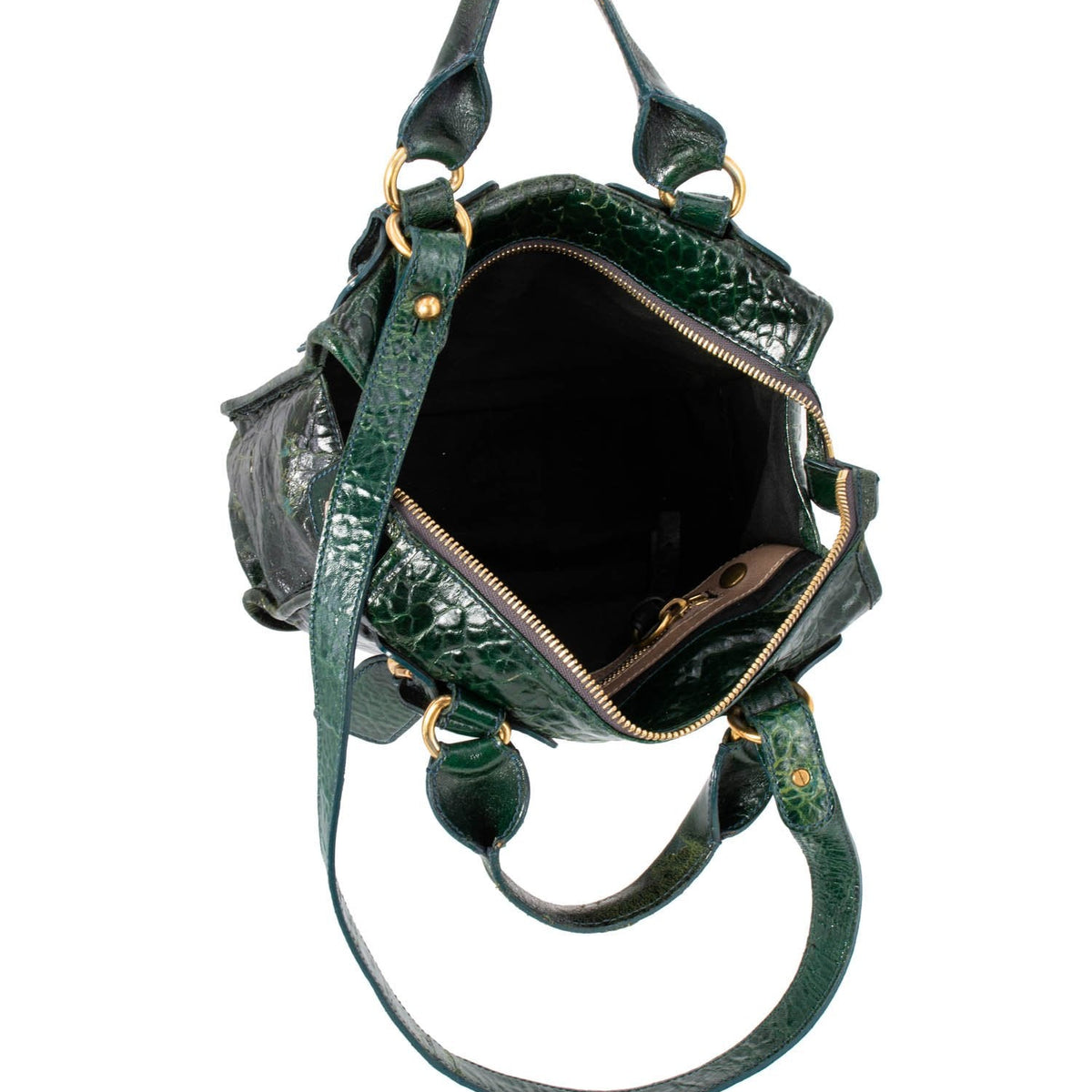 Chloe Leather Top Handle  Bag Green