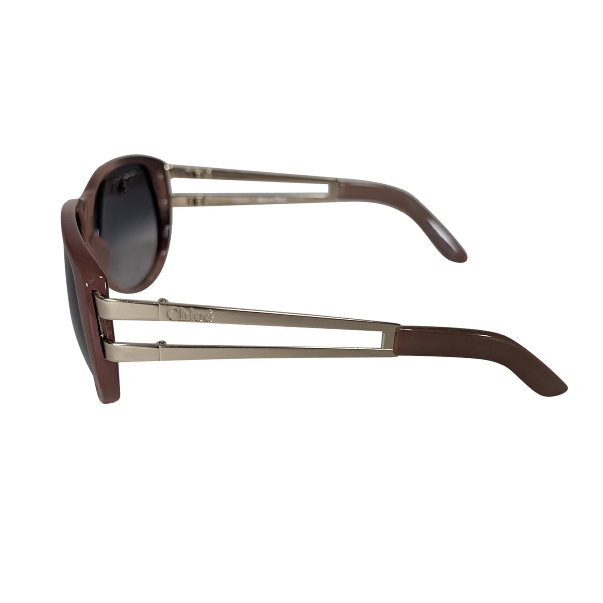 Chloe - Mauve Pink Large Frame Sunglasses
