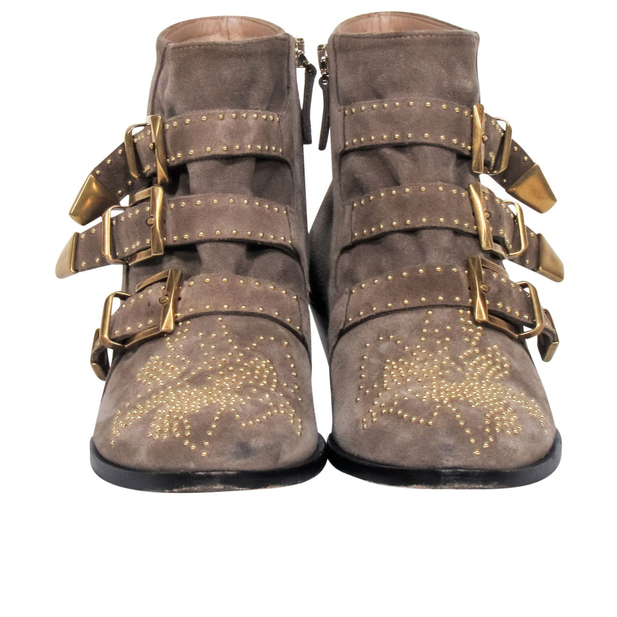Chloe - Tuape Suede Studded Short Boots Sz 8.5