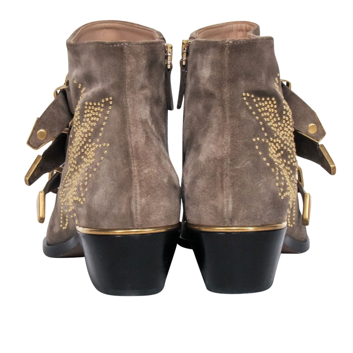 Chloe - Tuape Suede Studded Short Boots Sz 8.5