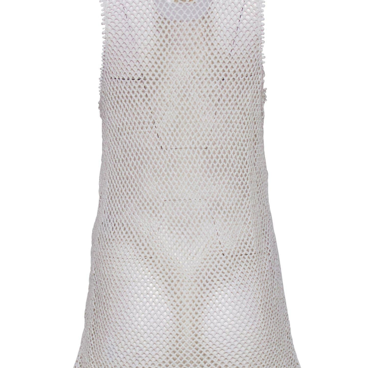 Chloe - White Crochet & Lace Tank Sz M