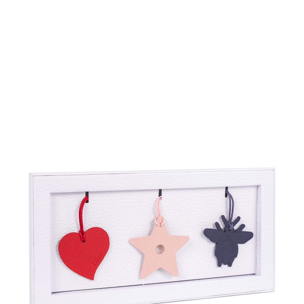 Christian Top quality Dior Leather Three Bag Charms Set Multicolor