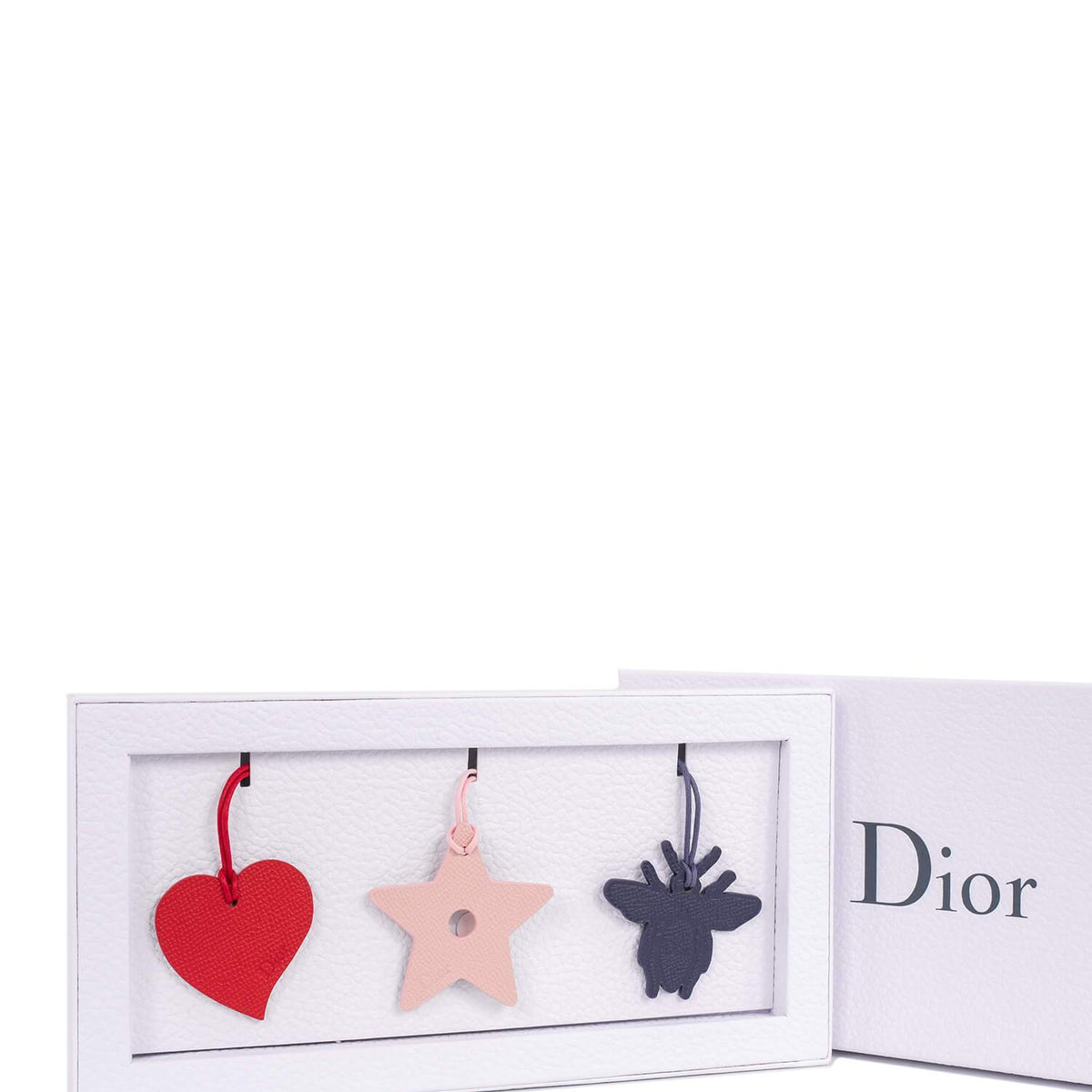 Christian Top quality Dior Leather Three Bag Charms Set Multicolor
