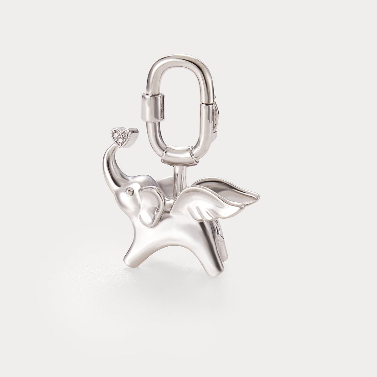 Classic Silver—Soar Elephant Bag Charm