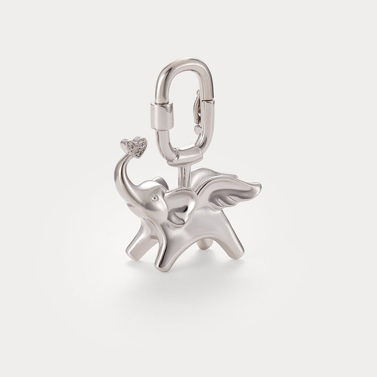 Classic Silver—Soar Elephant Bag Charm