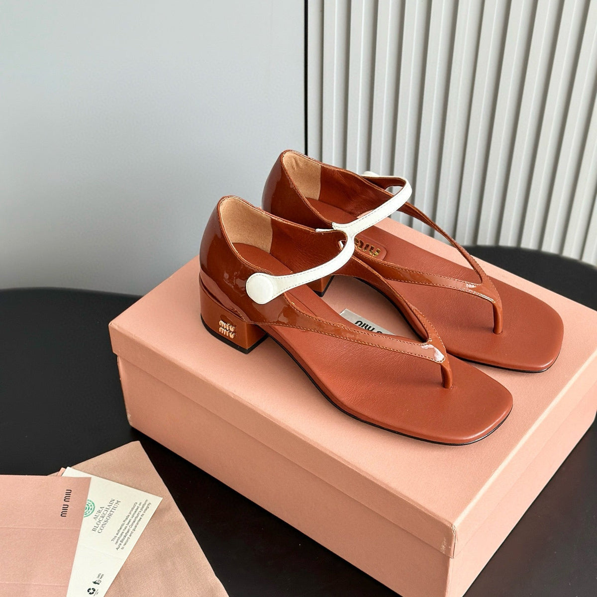 MIU M THONG SANDALS