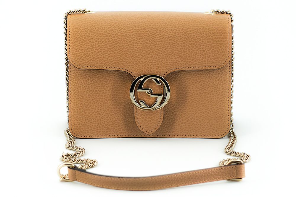 Gucci Elegant Beige Shoulder Bag with GG Women's Snap