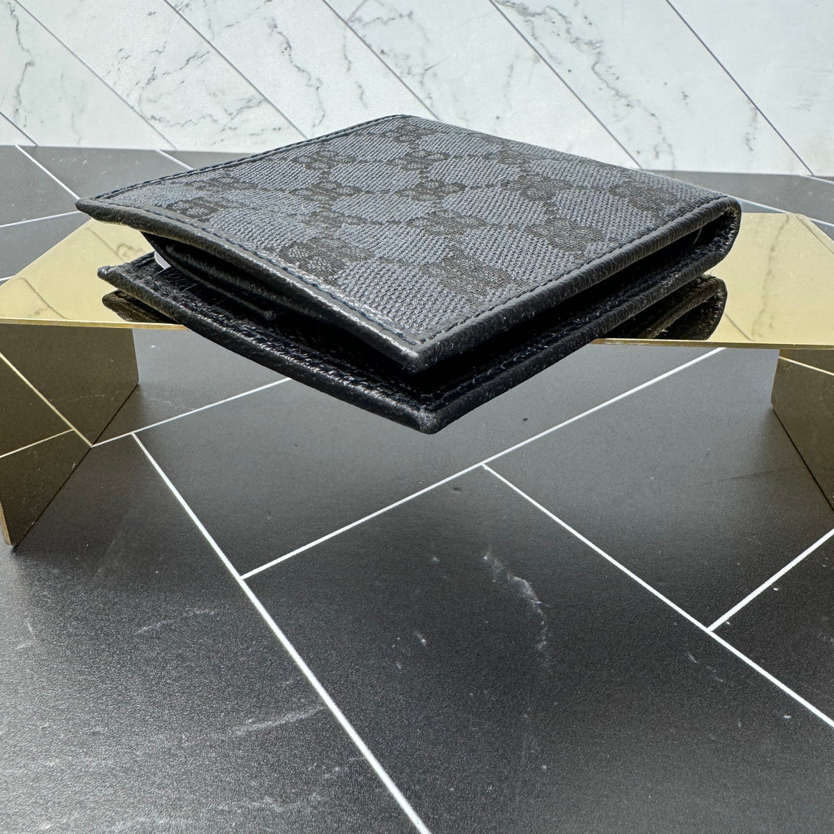 BRAND NEW- Gucci X Balenciaga Black Canvas Bifold