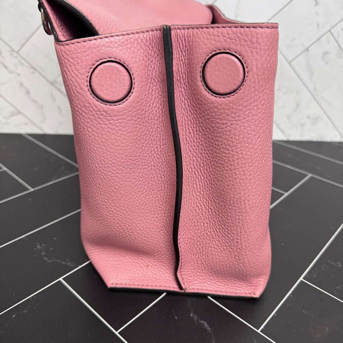 Gucci Pink Bamboo Daily Top Handle Bag