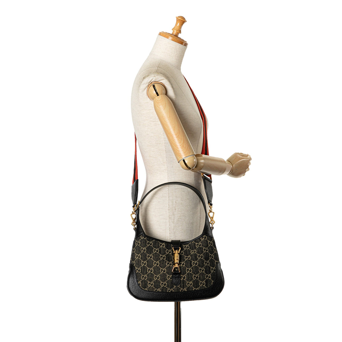 GUCCI Small GG Denim Jackie 1961 Satchel