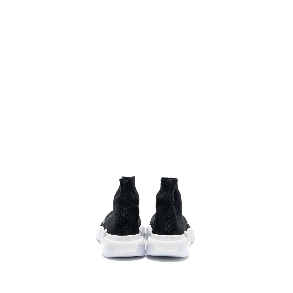 balenciaga Size 38 Speed 2.0 Recycled Knit Sneakers Black/White