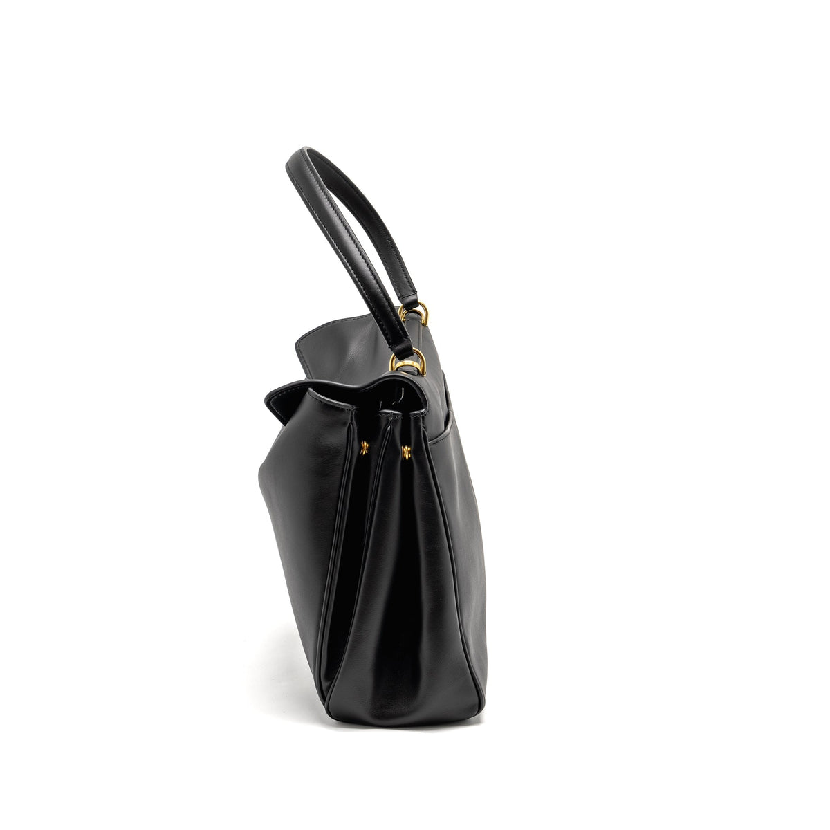 balenciaga Medium Rodeo Handbag Smooth Calfskin Black GHW
