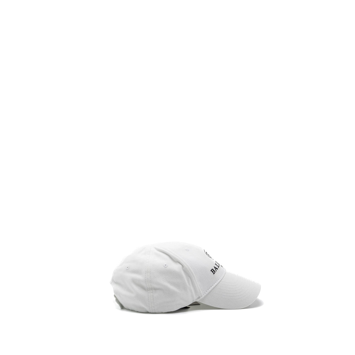 balenciaga Size L Embroidery Baseball Cap Fabric White