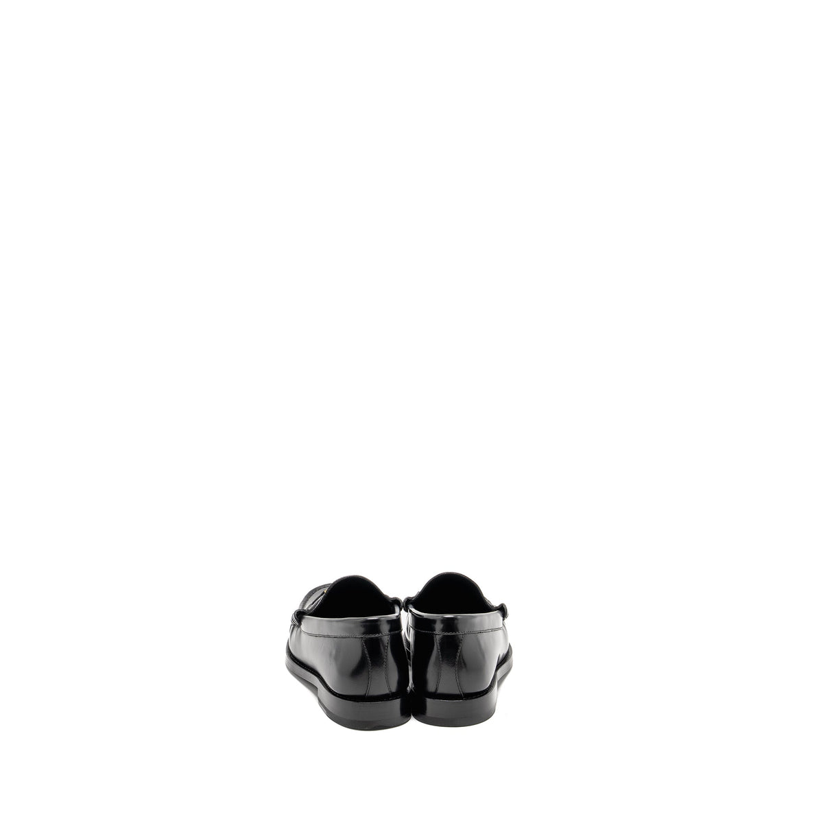 Celine Size 37 Triomphe Loafer Polished Calfskin Black GHW