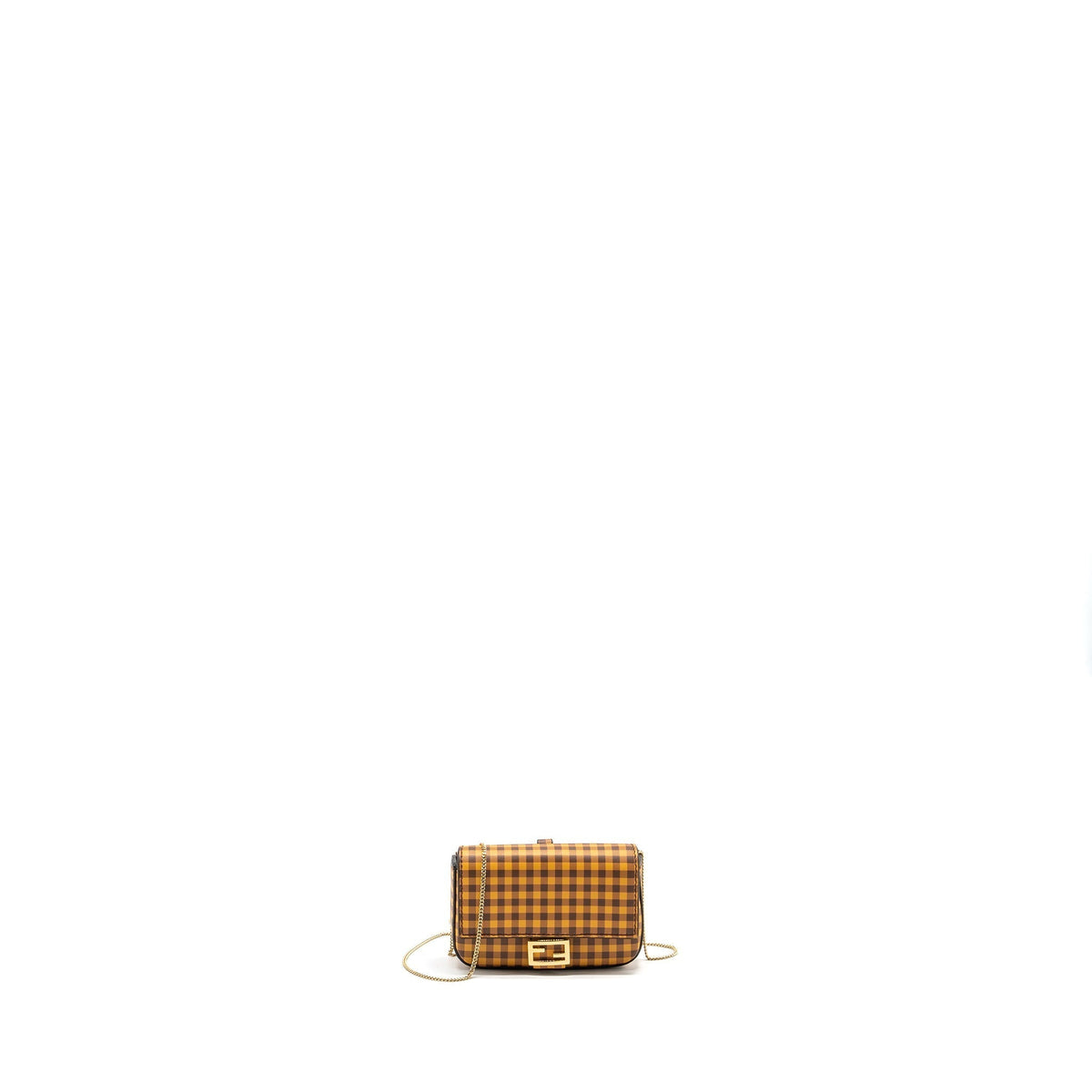 Top quality Fendi nano baguette bag charm leather yellow/multicolour GHW