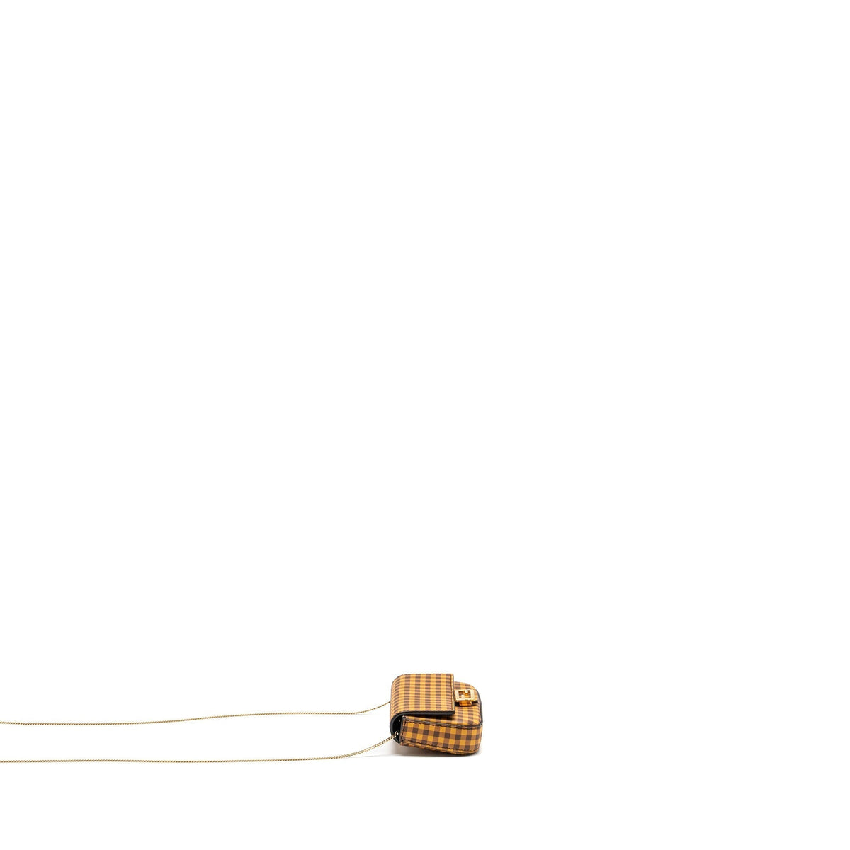 Top quality Fendi nano baguette bag charm leather yellow/multicolour GHW