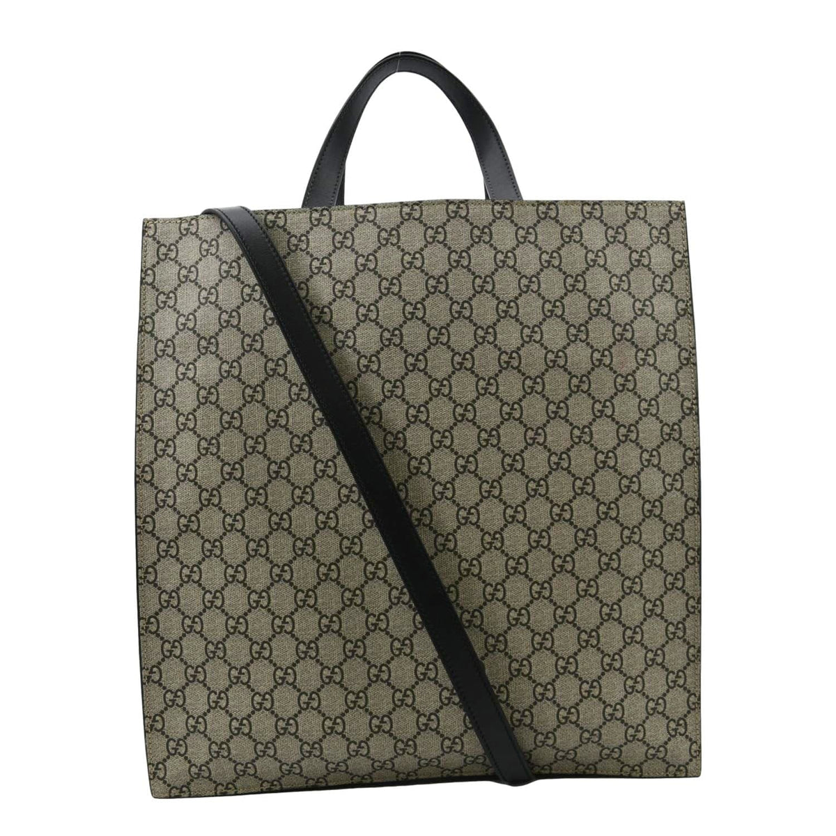 GUCCI L'Aveugle Par Amour Print Vertical Canvas Tote Bag Beige 450950