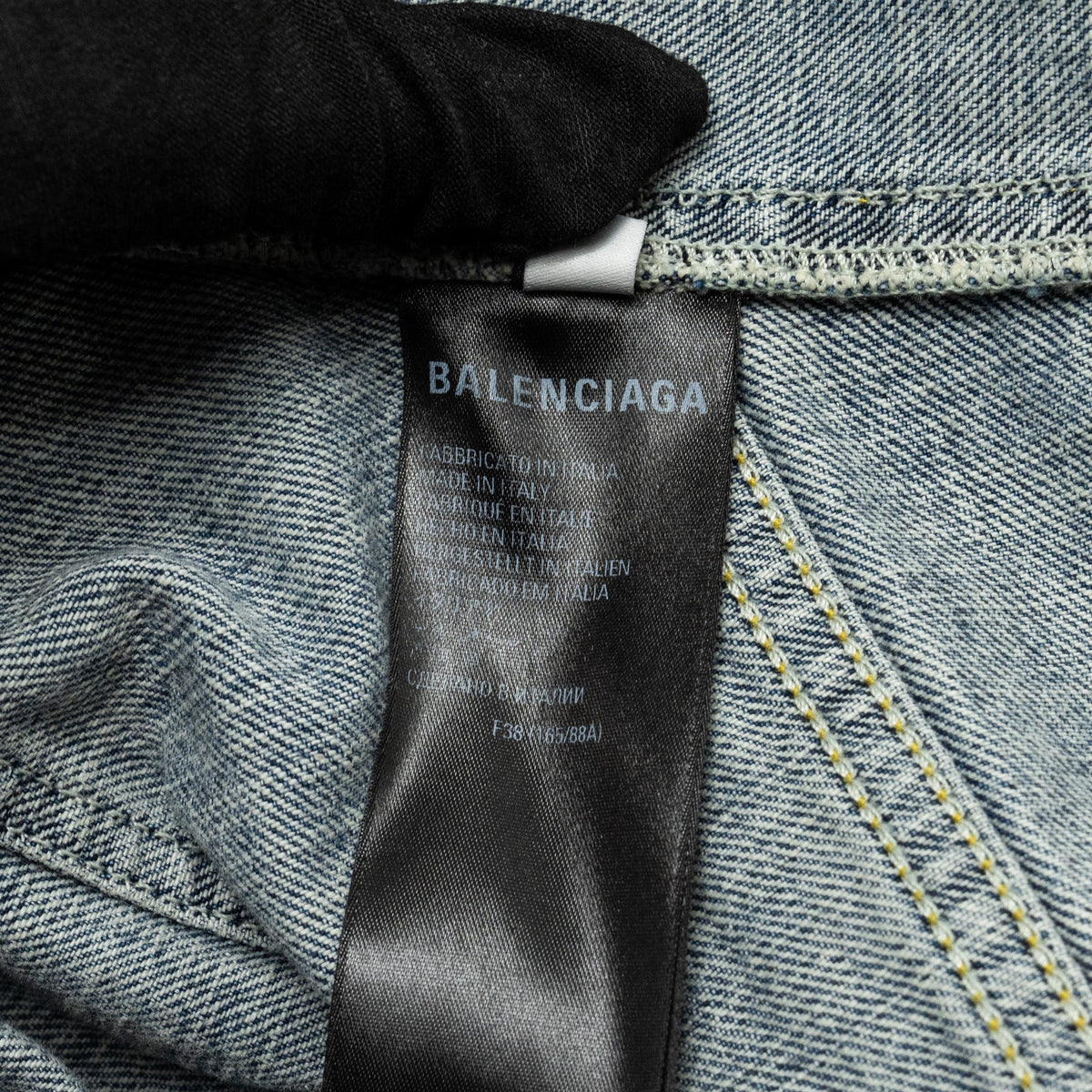 balenciaga size 38 denim jacket blue