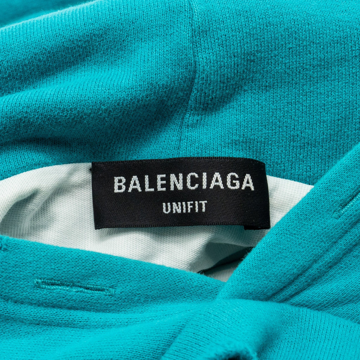 balenciaga size XS ripped oversized logo hoodie blue