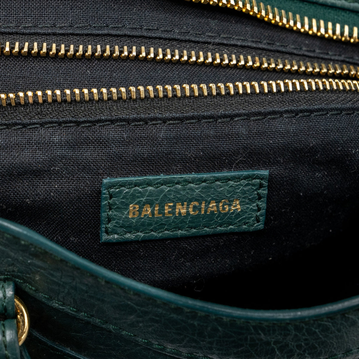 balenciaga Mini City Bag Dark Green GHW