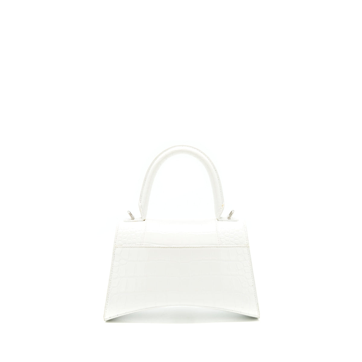 balenciaga Hourglass S Croc embossed Calfskin White SHW