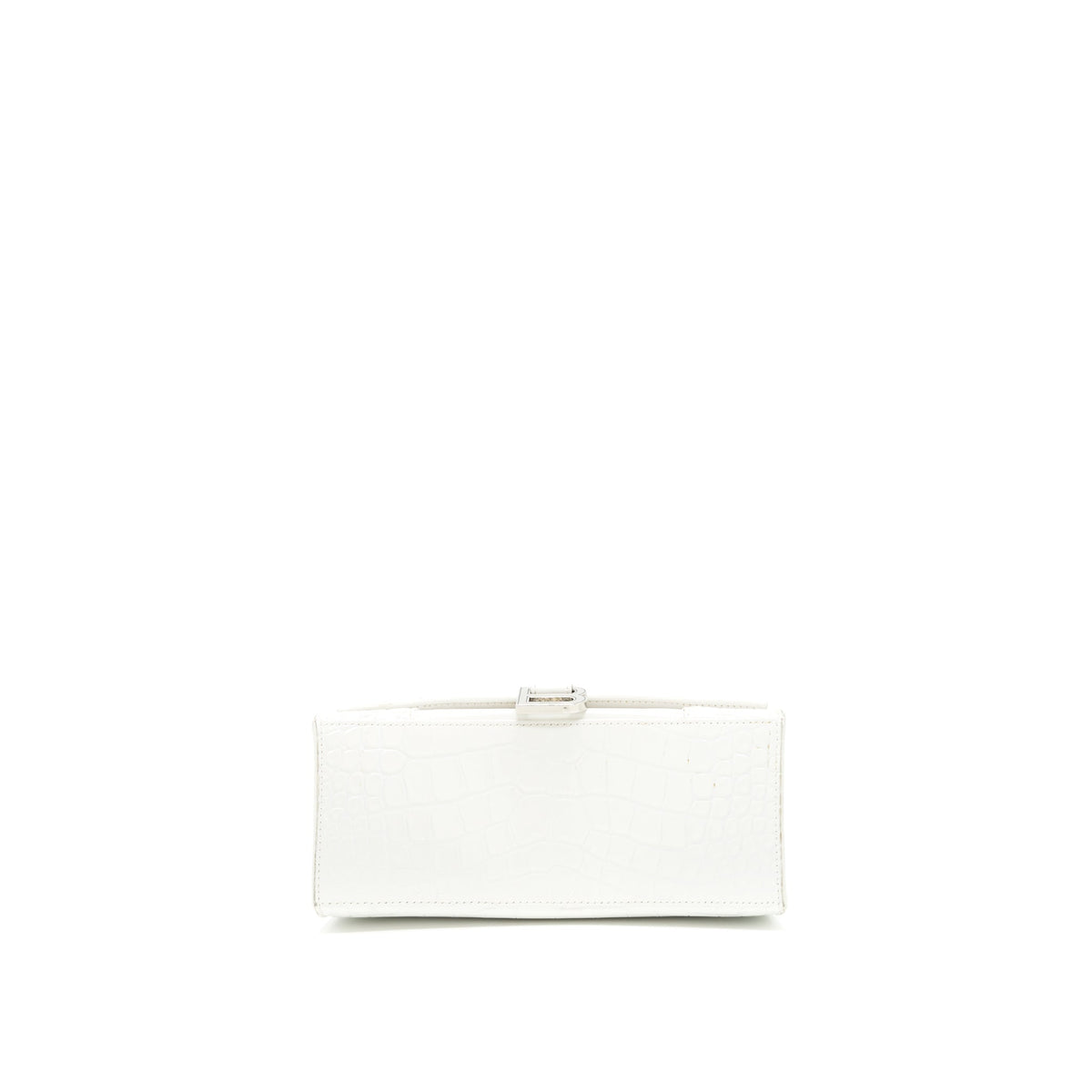 balenciaga Hourglass S Croc embossed Calfskin White SHW