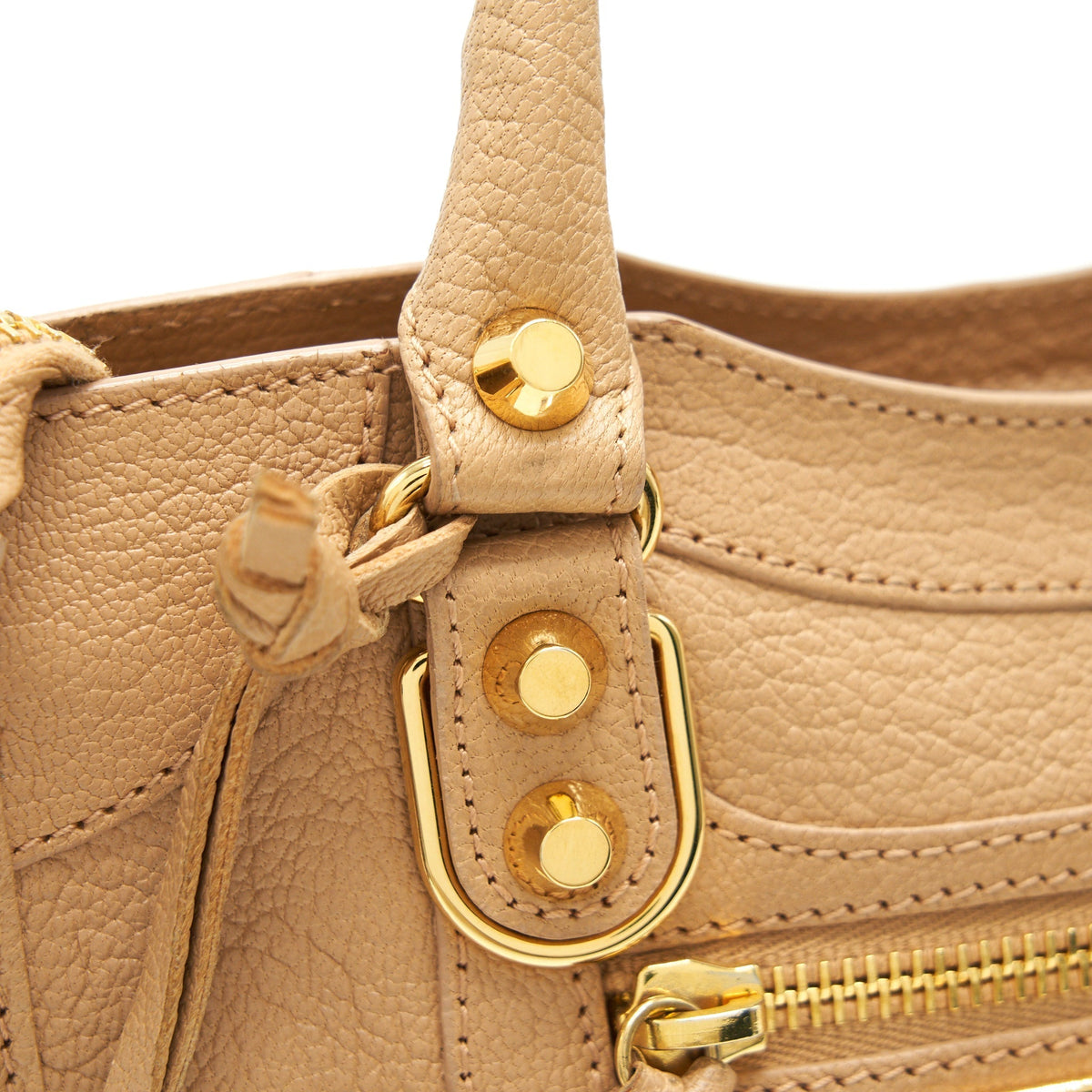balenciaga MINI CITY BAG BEIGE WITH GHW