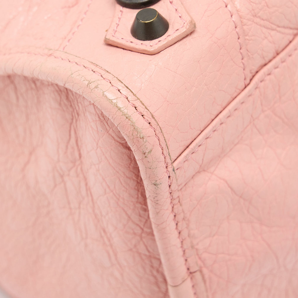 balenciaga Classic City Bag Leather Pink Black Hardware