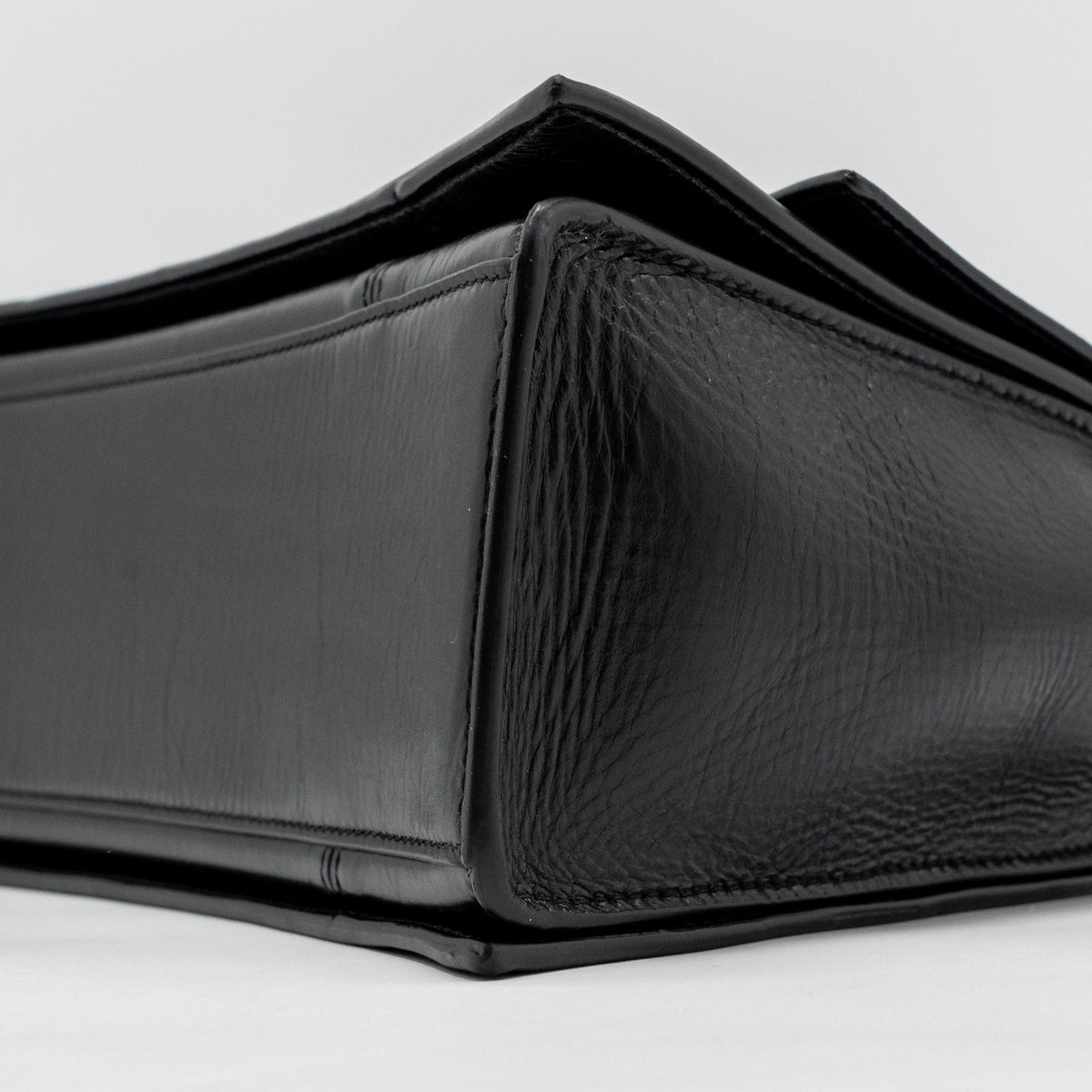 balenciaga Medium Crush Shoulder Bag Calfskin Leather Black SHW