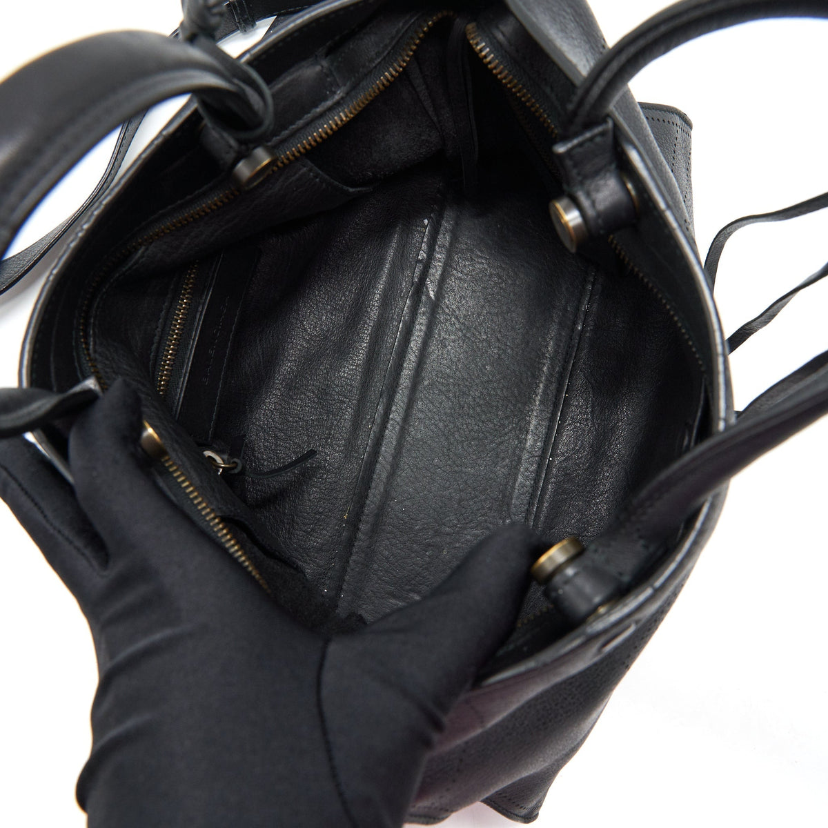 balenciaga Stud Free blackout City Bag