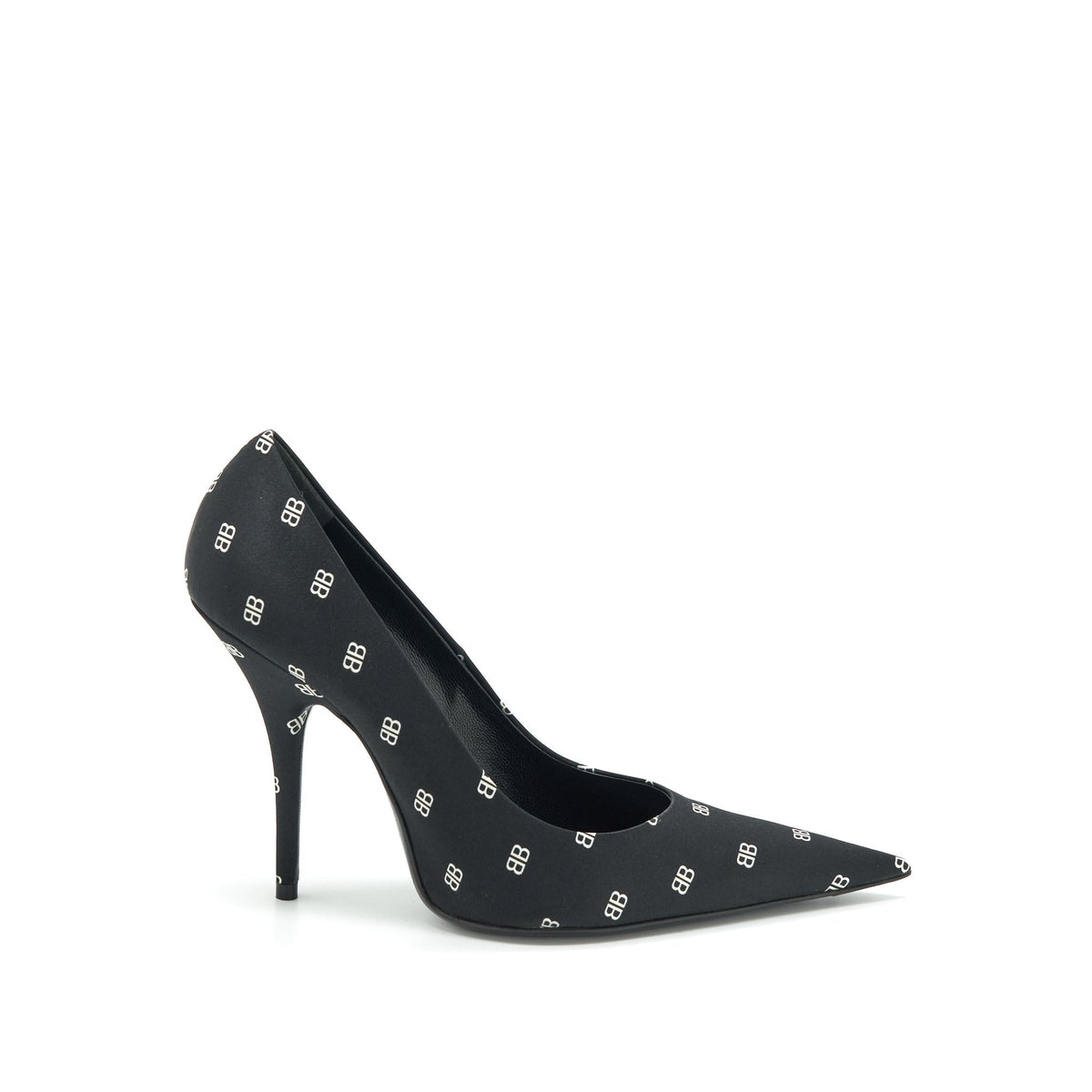 balenciaga Size 36 Satin BB Knife Heels Black