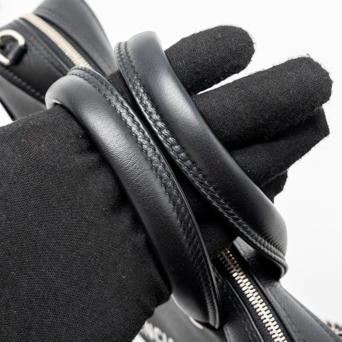 balenciaga triangle duffle bag calfskin black SHW