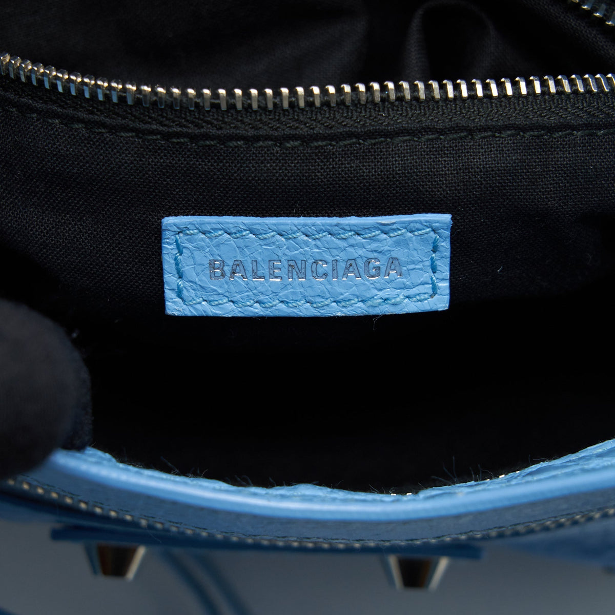 balenciaga Mini City Bag Light Blue SHW
