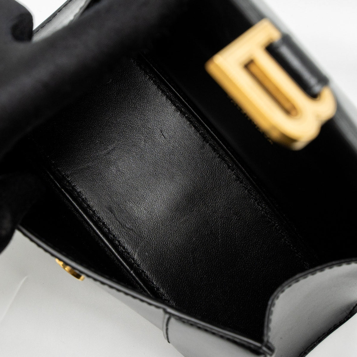 balenciaga Hourglass XS Calfskin Black GHW