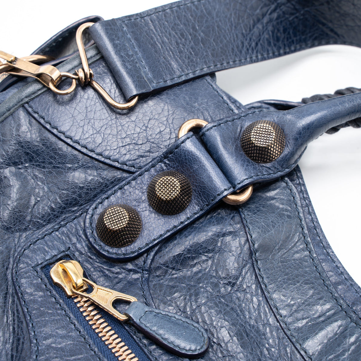 balenciaga Giant City Bag Dark Blue RGHW