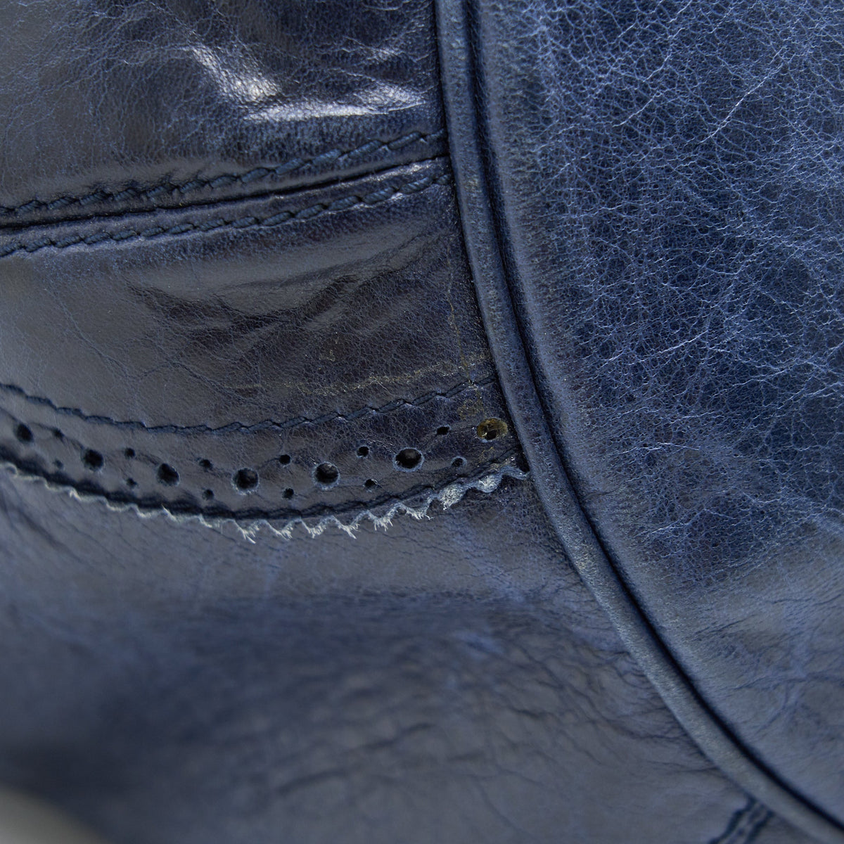 balenciaga Giant Pompon Bucket Bag Navy
