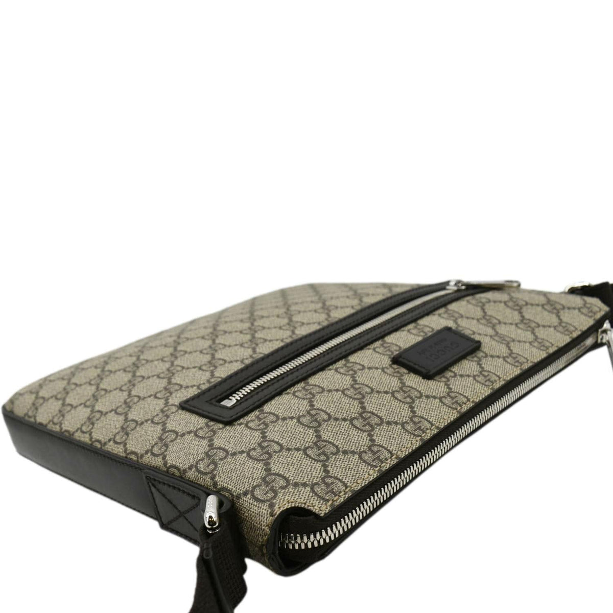 GUCCI Courrier Zip GG Supreme Canvas Messenger Bag Beige 406408