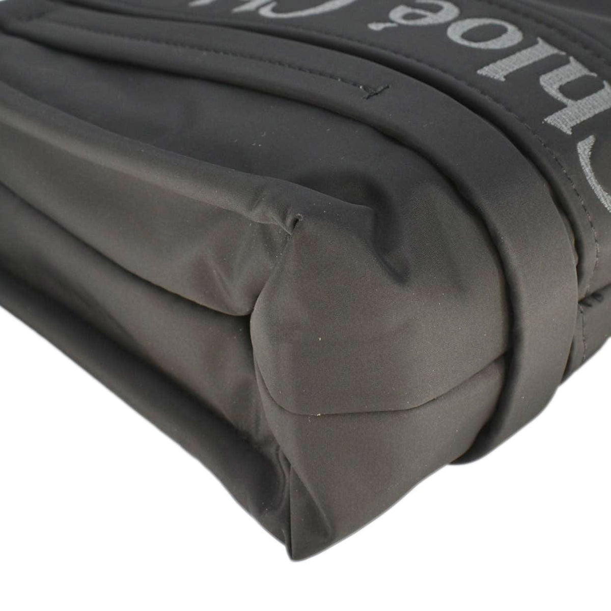 Chloe Woody Small Nylon Tote Bag Black
