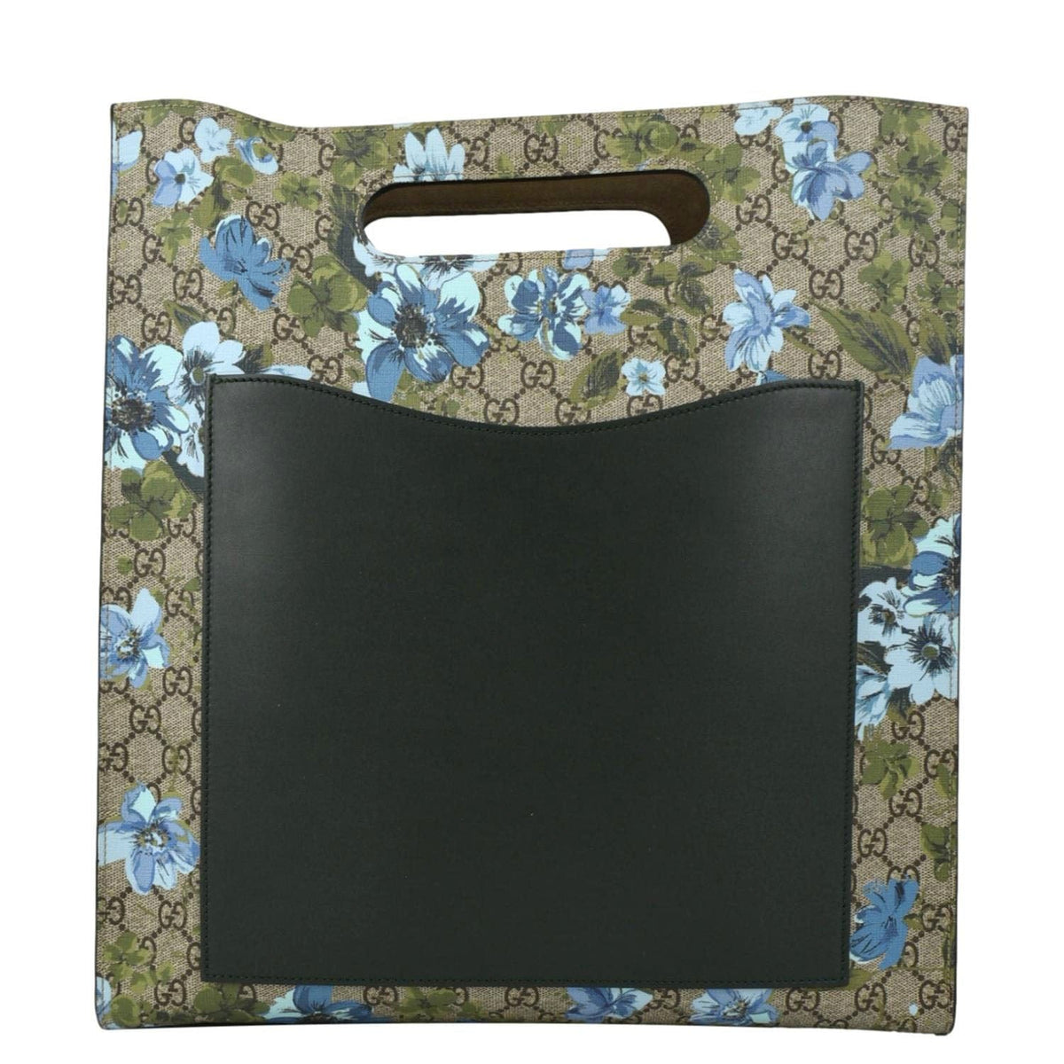 GUCCI GG Print Floral Supreme Tote Bag Blue 419582