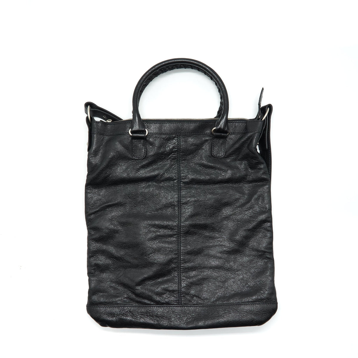 balenciaga Top Handle Vertical Tote Bag Black SHW