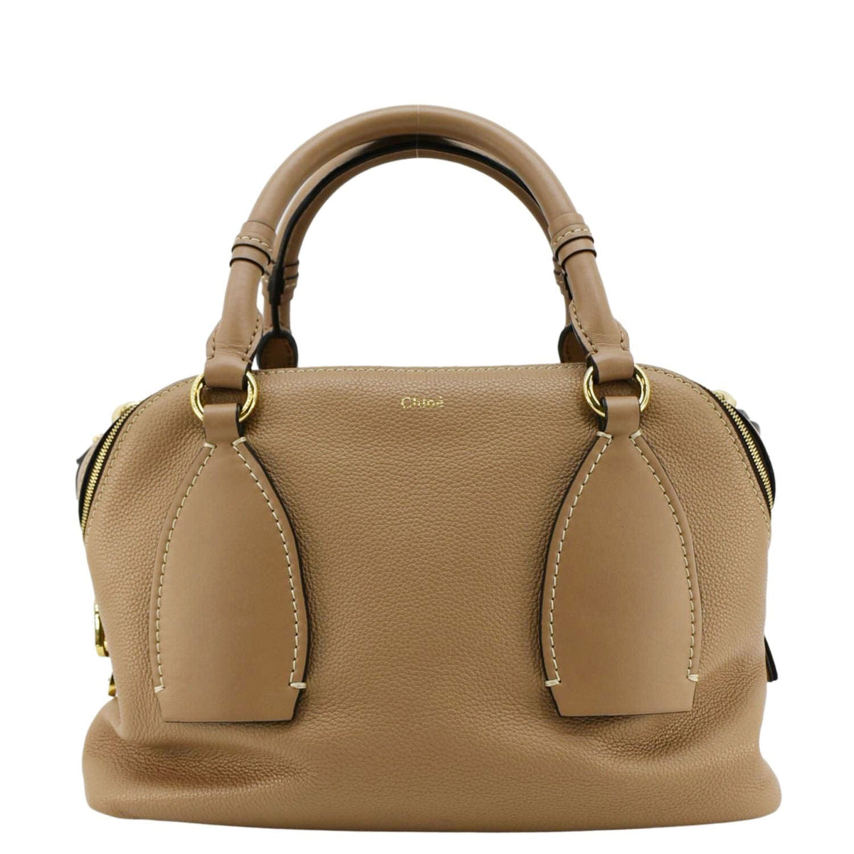 Chloe Daria Medium Calfskin Leather Shoulder Bag Brown