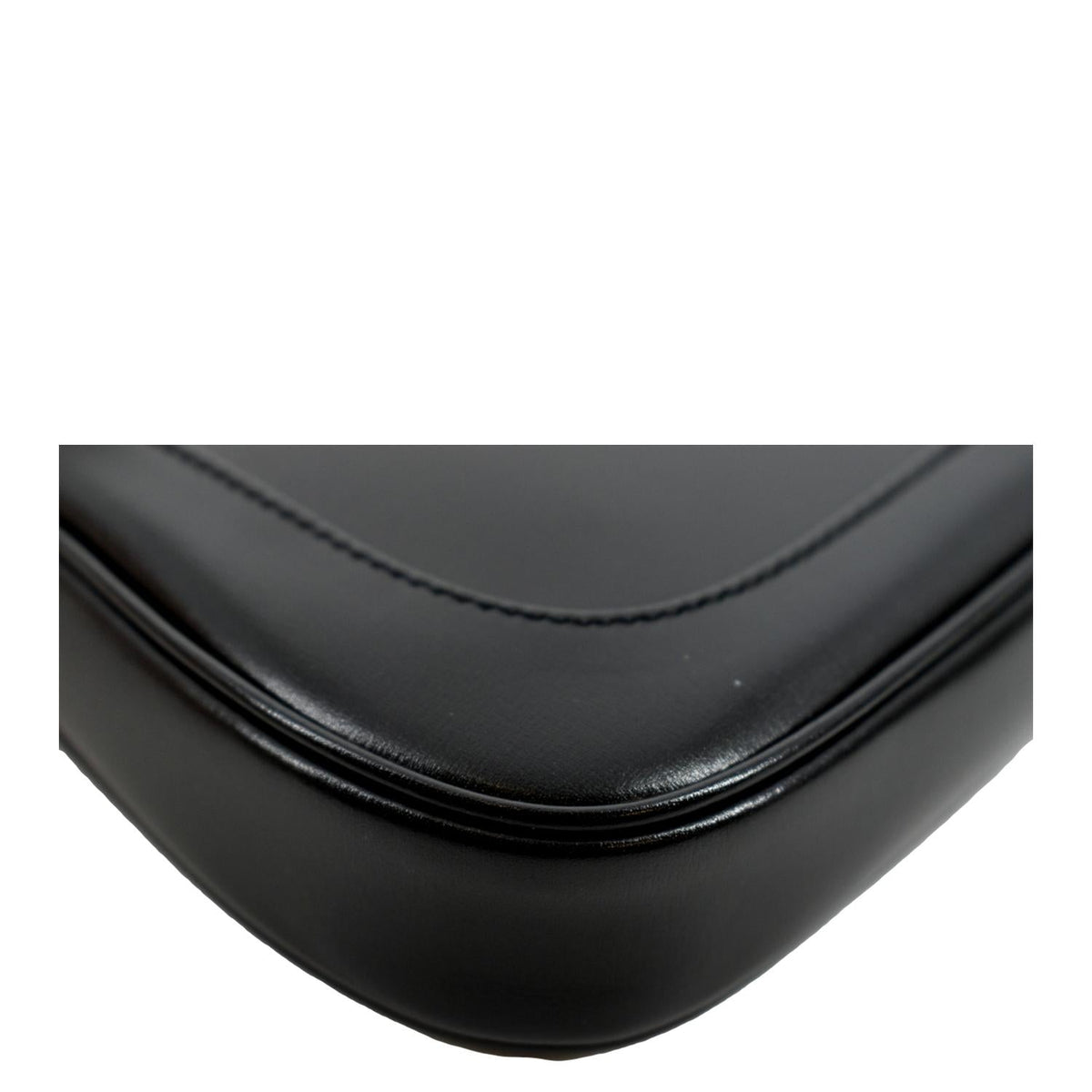 GUCCI Jackie 1961 Leather Shoulder Bag Black 637091
