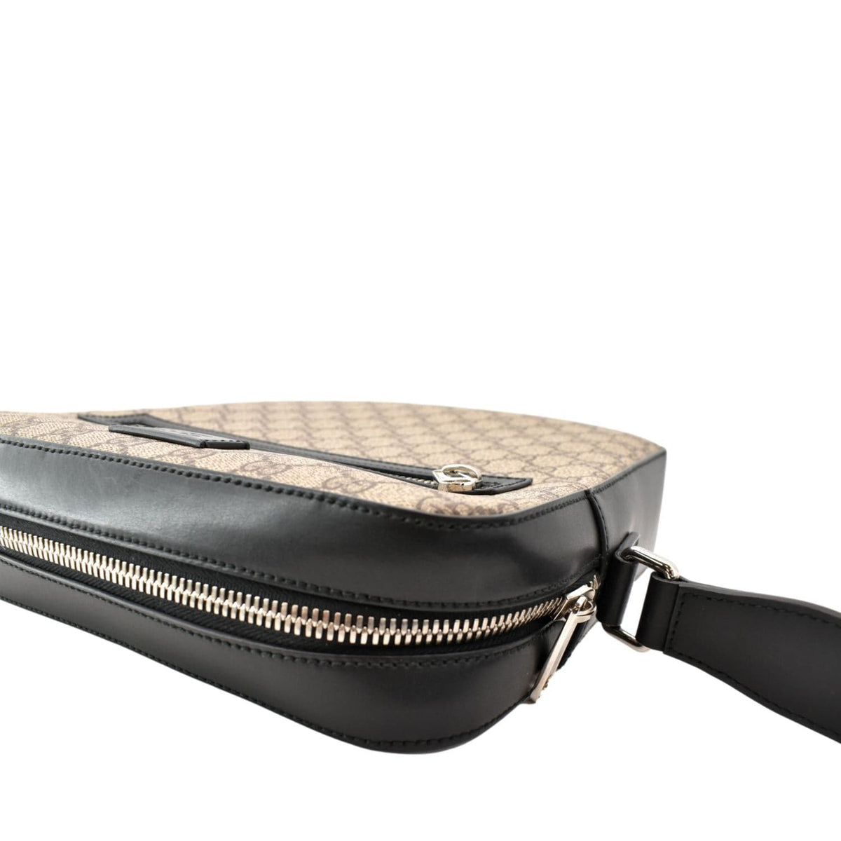 GUCCI Flat GG Supreme Canvas Messenger Bag Beige 473878