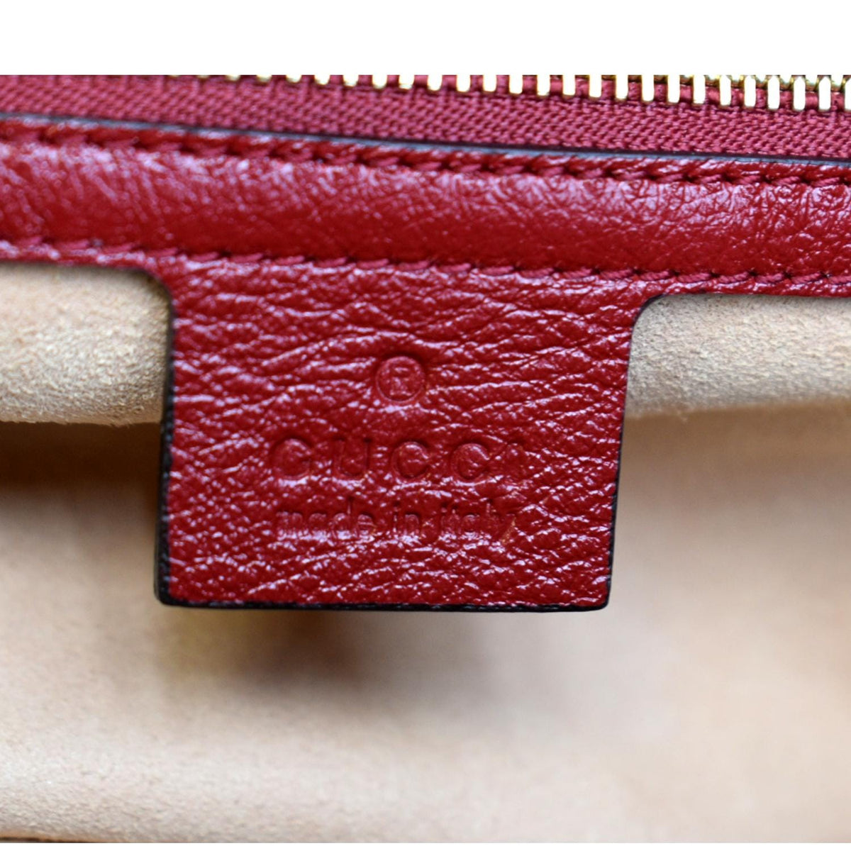 GUCCI GG Marmont Small Matelasse Canvas Shoulder Bag Red 443497