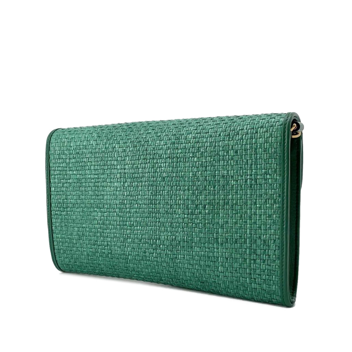 GUCCI Raffia Horsebit 1955 Chain Bag