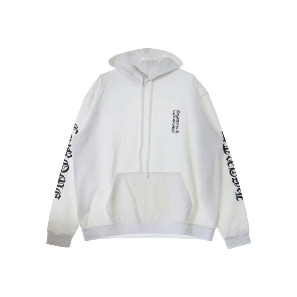 Chrome Hearts Vertical Logo Hoodie White