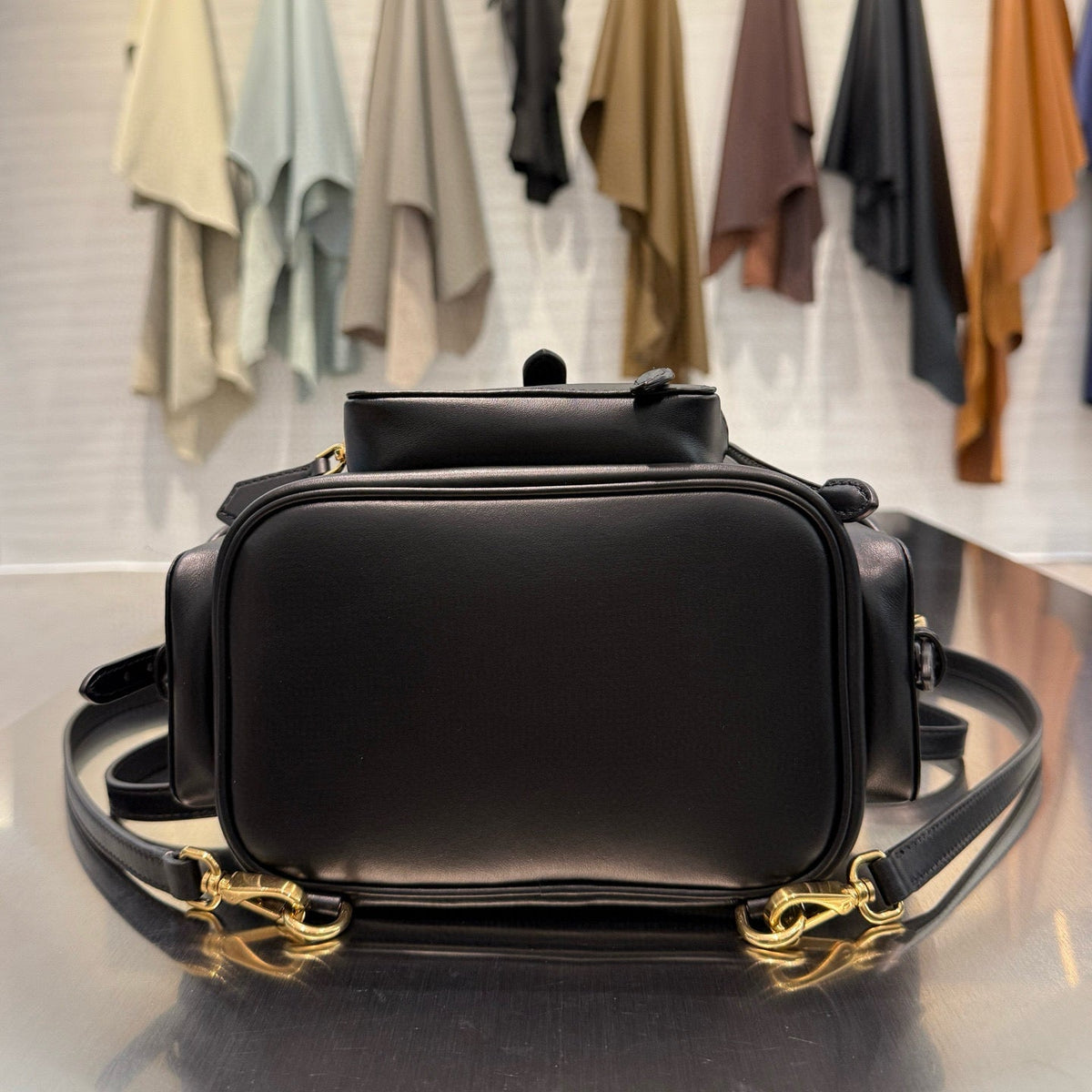MIU M LEATHER BACKPACK
